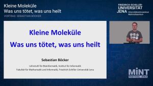 Online-Vortrag mit Prof. Sebasian Böcker zum 3. MINT-Festival Jena 2023