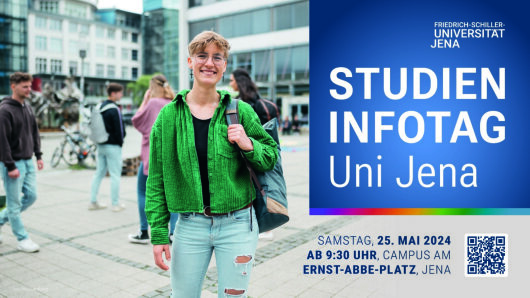Studieninfotag 2024: Am 25.5. ab 9:30 Uhr öffnet die Uni Jena für Studieninteressierte ihre Türen.