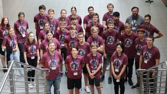 Die Teilnehmerinnen und Teilnehmer am Informatik Sommer Camp Jena 2022